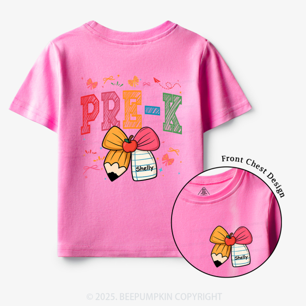 Personalized Girl Back To School Bundle Toddler&Kid's Tees Beepumpkin