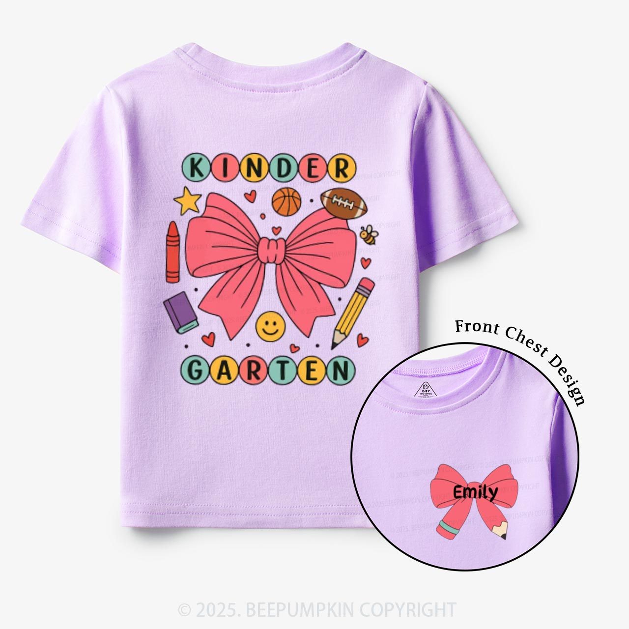 Personalized Coquette Kindergarten Toddler&Kid's Tees Beepumpkin
