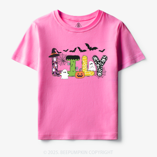 Personalized Halloween Name Toddler&Kid's Tees Beepumpkin