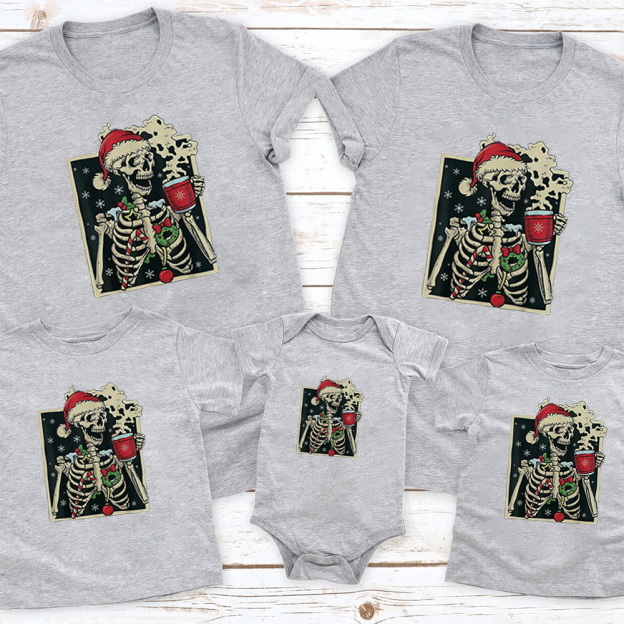 Merry Christmas Skeleton Christmas Shirt For Family