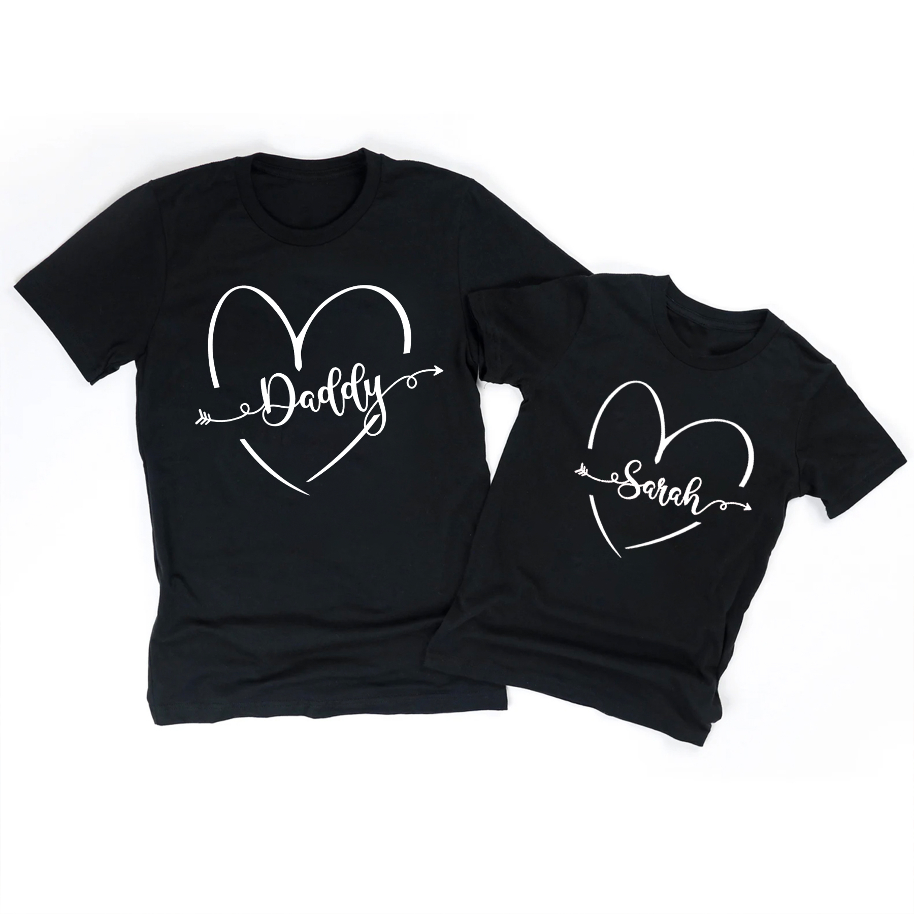 Heart Arrows Valentines Day Family Matching Shirts