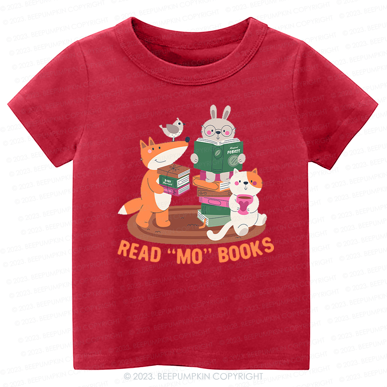 Read Mo Books Fox Rabbit Cat Kids Shirt