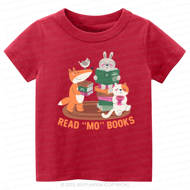 Read Mo Books Fox Rabbit Cat Kids Shirt