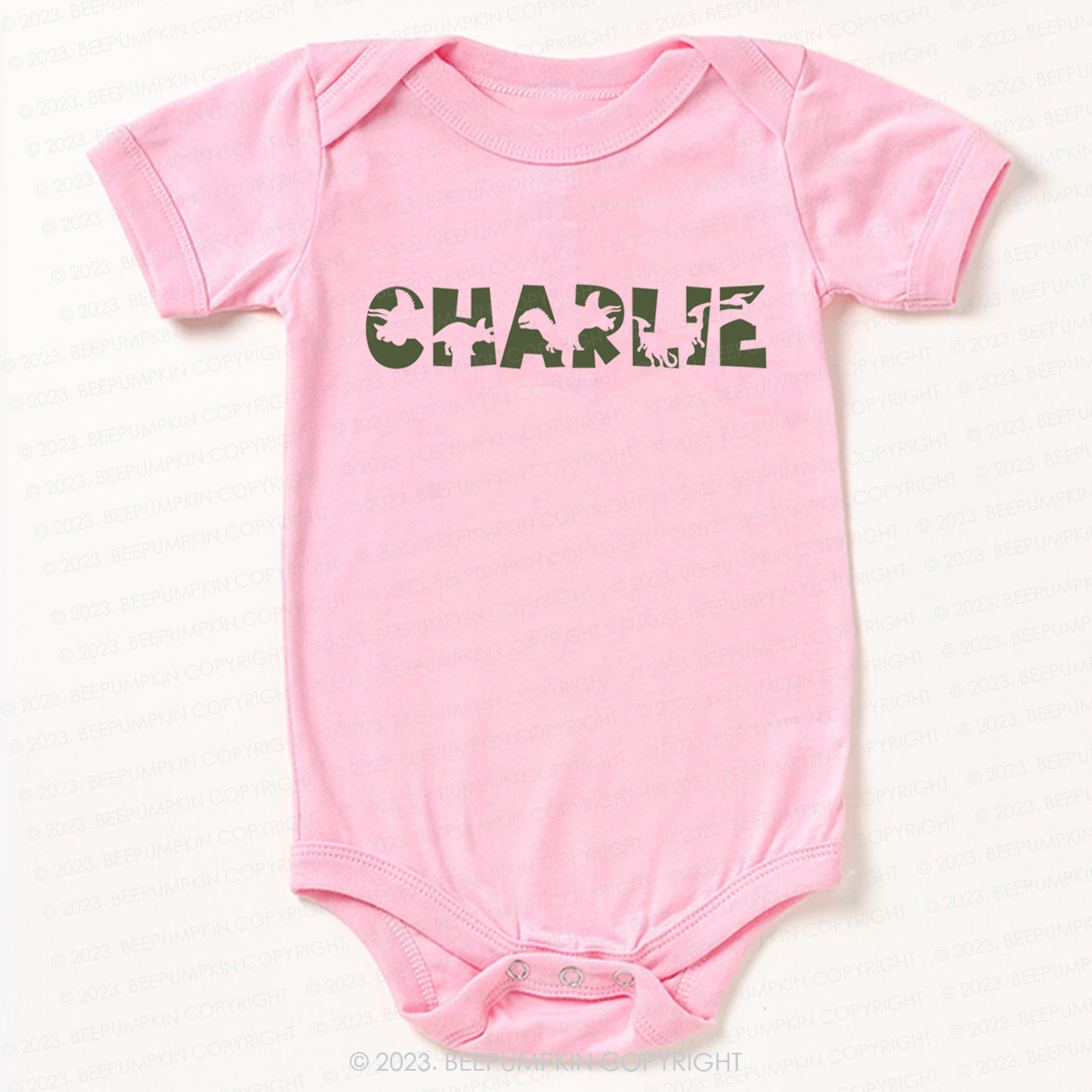 Personalized Dinosaur Name Bodysuit For Baby