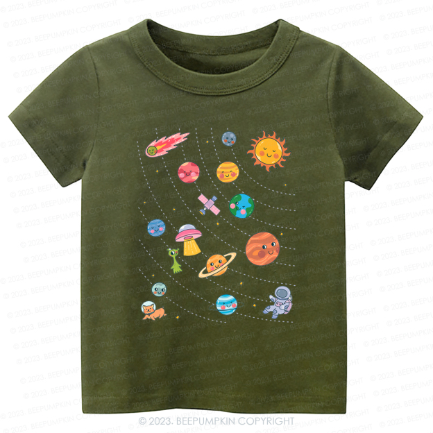 Planets Outerspace Space Theme Kids Shirt
