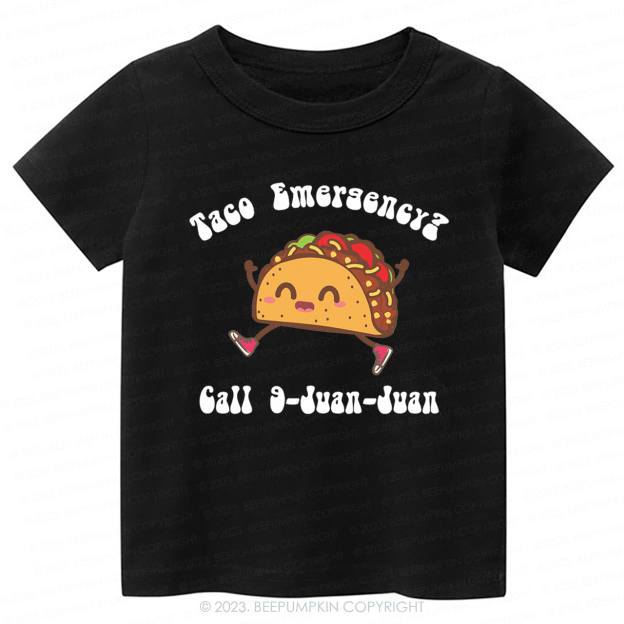 Funny Taco Emergency Kids Shirt