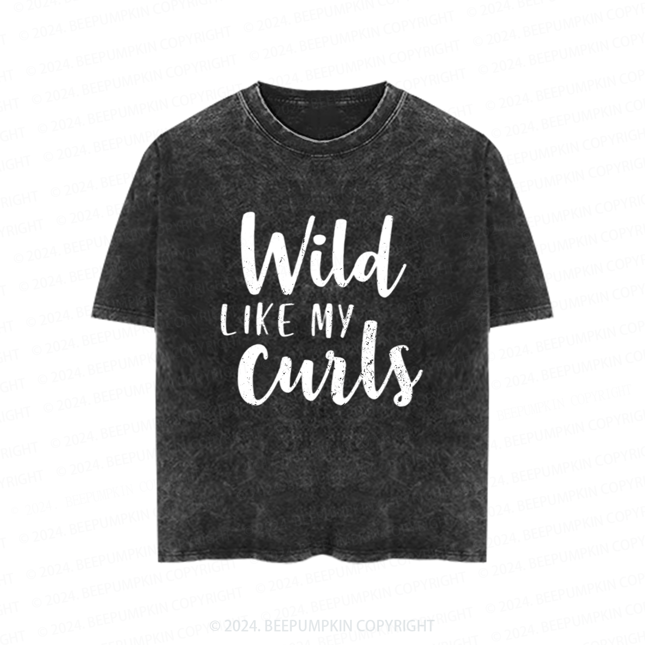 Wild Like My Curls Toddler&Kids Washed Tees          