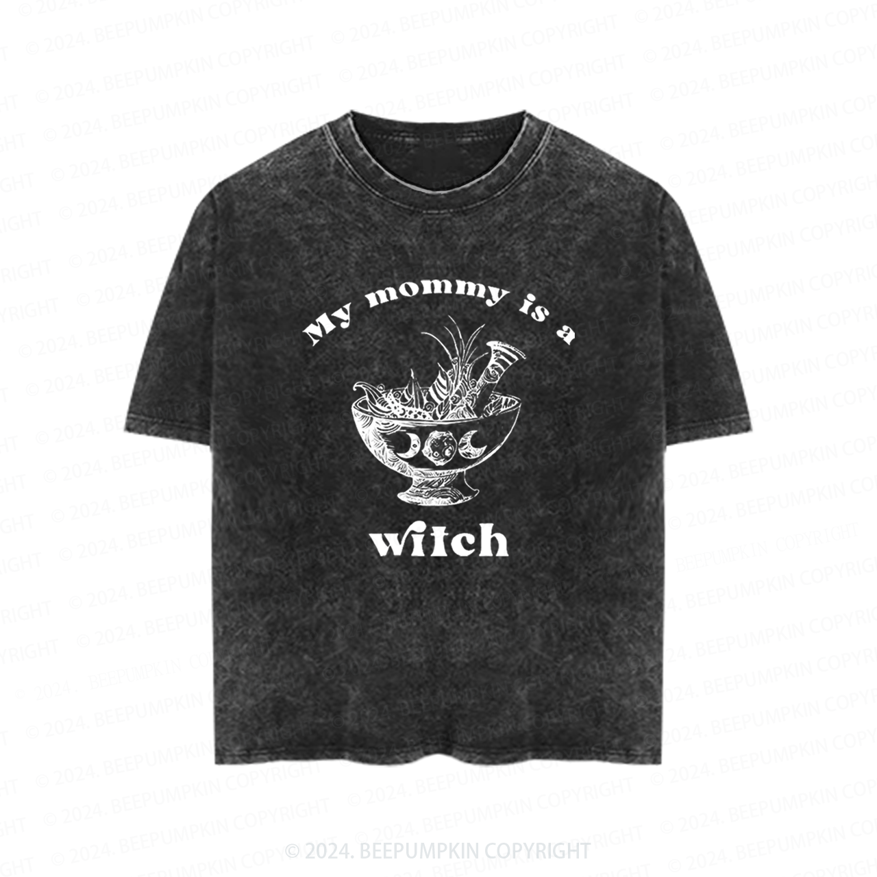 Gothic Mommy Is A Witch Toddler&Kids Washed Tees          
