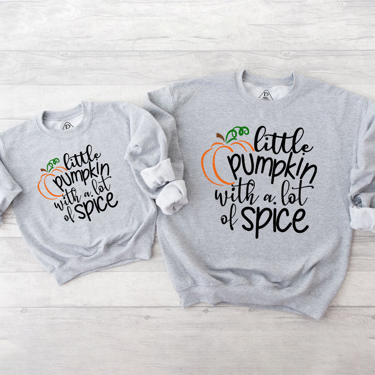 Little Pumpkin With A Lot Of Spice Family Matching Sweatshirt