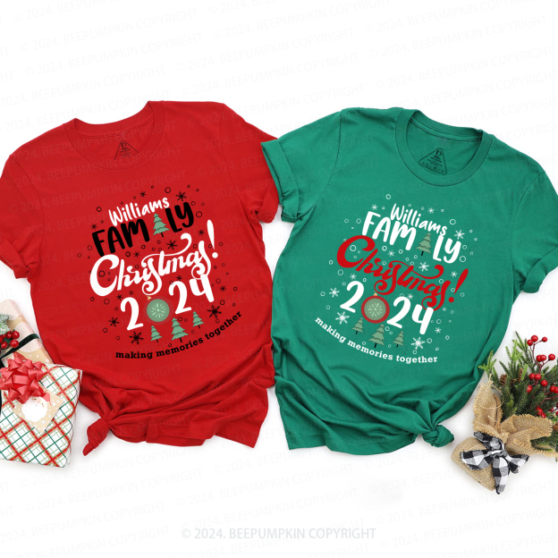 Personalized Family Christmas Making Memories Together Shirt