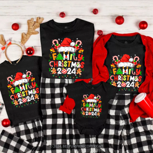 Image of 2024 Candy Christmas Family Matching T-Shirts Beepumpkin