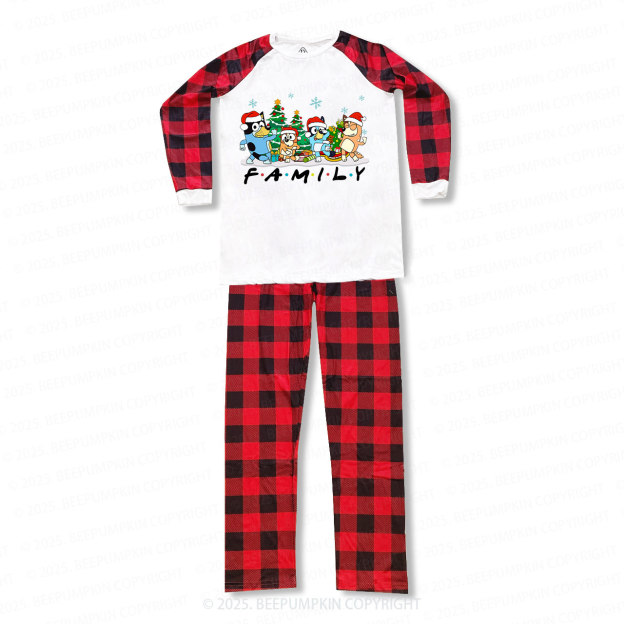Snowflake Cartoon Dog Christmas Party Family Matching Pajamas