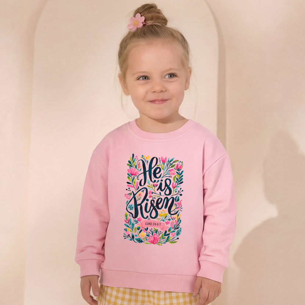 Christian Easter Floral Resurrection Kid's Sweatshirt