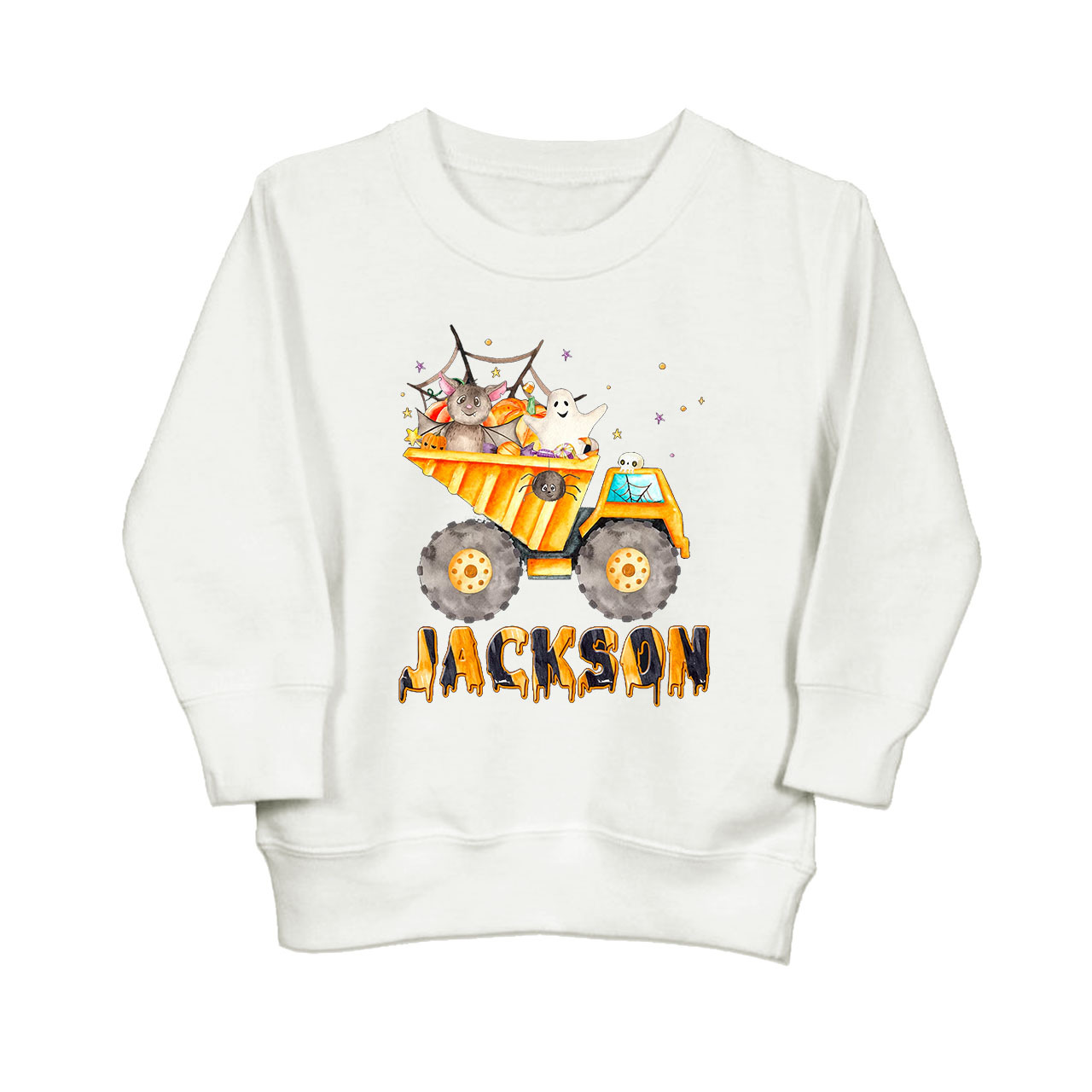 Personalized Dump Truck Kids Sweatshirt