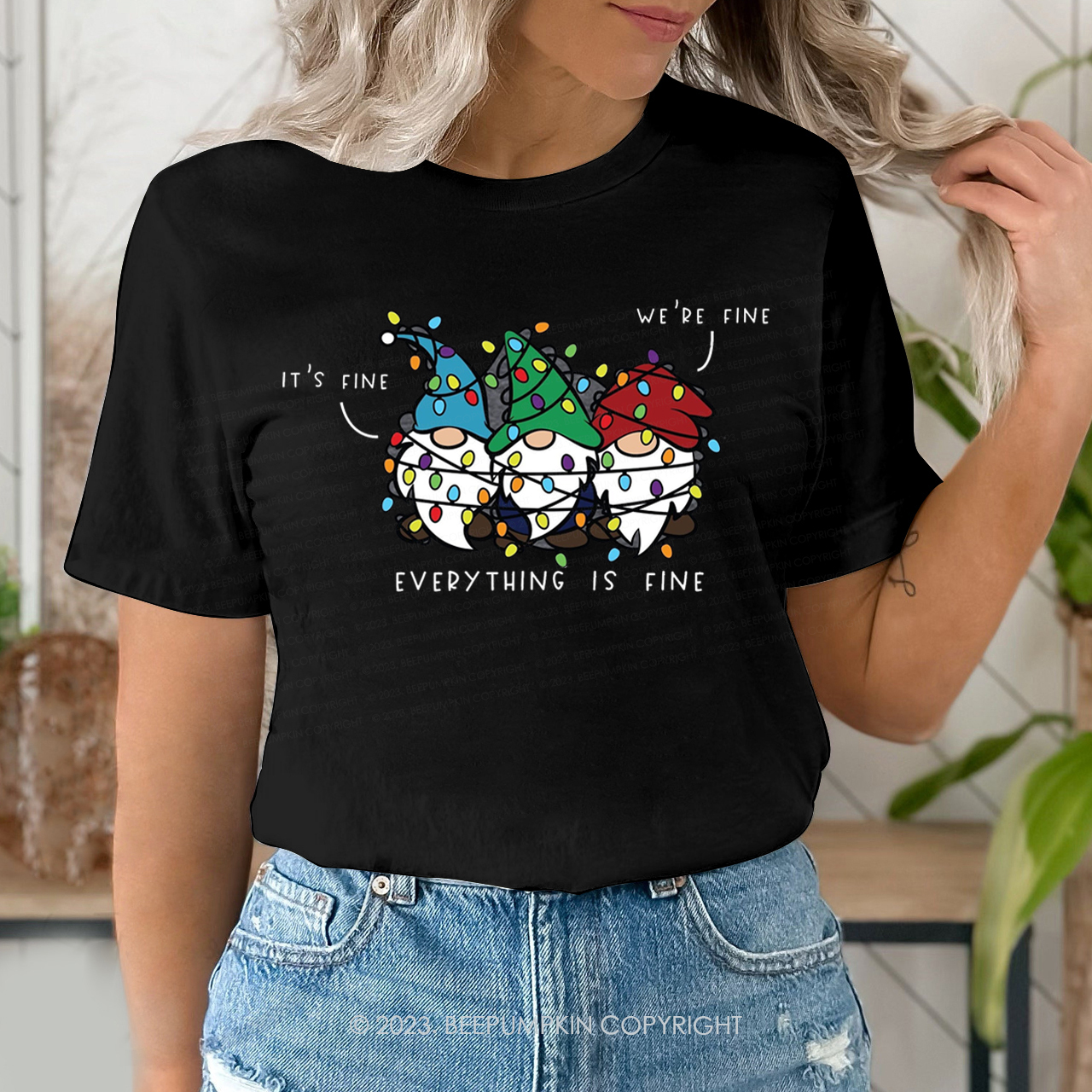 It’s Fine We’re Fine Everything Is Fine Fall Shirts Beepumpkin