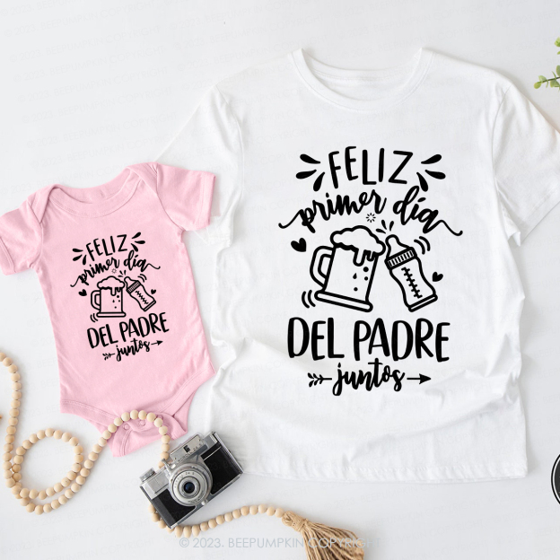 Feliz Primer Dia del Padre Juntos Dad and me Matching Gift Shirt
