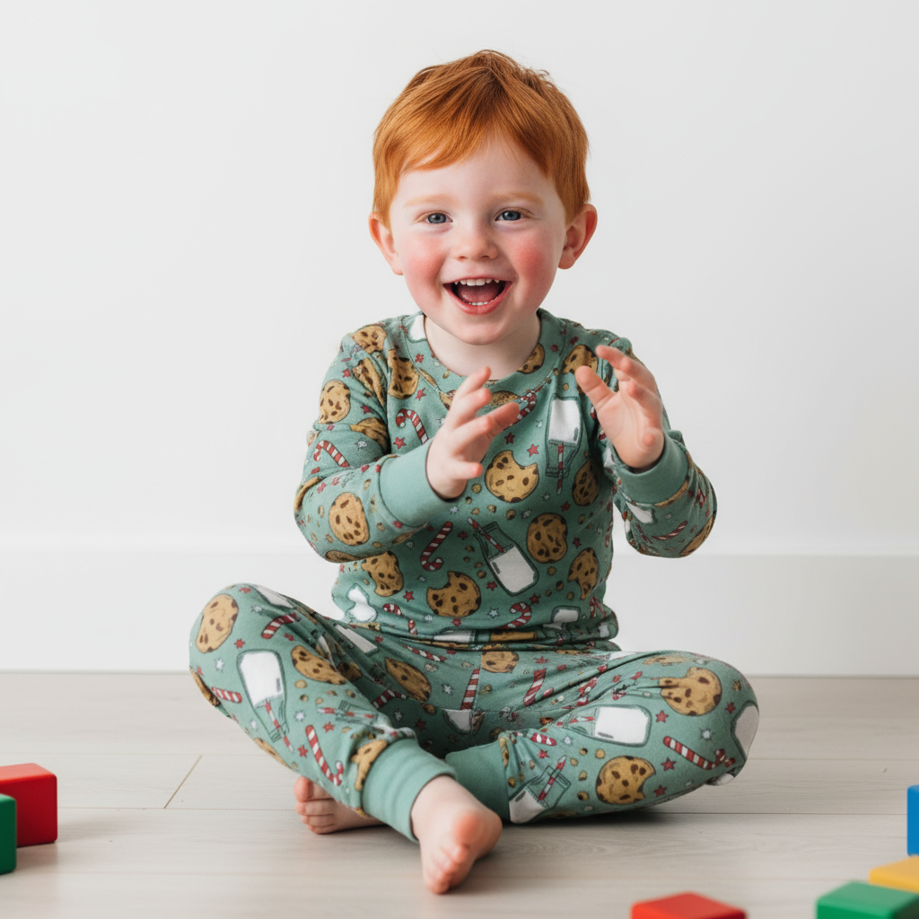 Cute Cookies Two-Piece Pajama Set For Kids