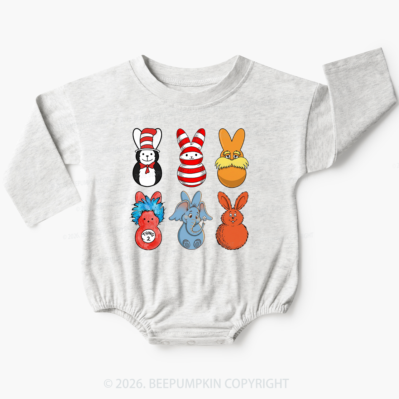 Storybook Bunny Tumbler Baby Bubble Romper