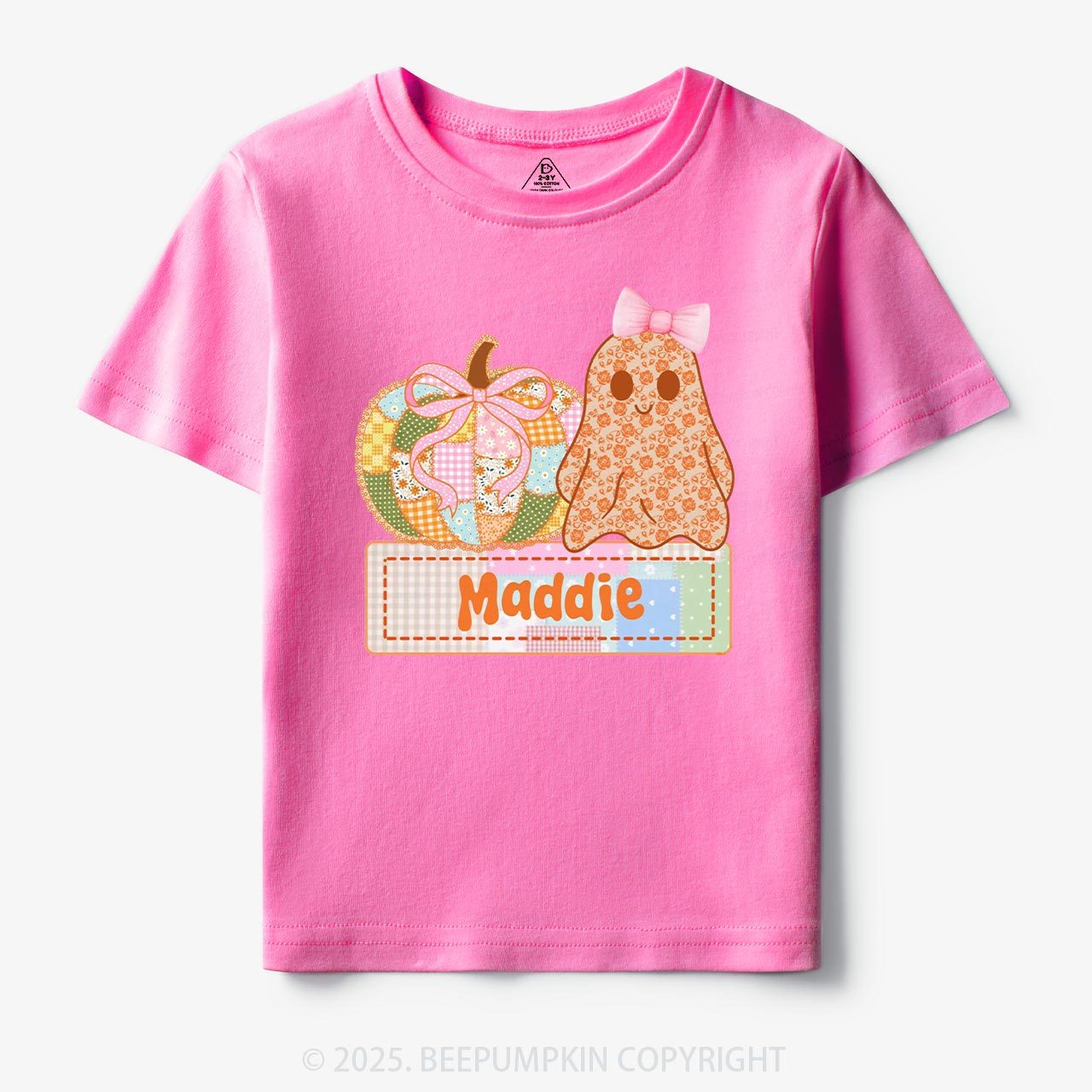 Personalized Pumpkin & Pretty Ghost Toddler&Kid's Tees Beepumpkin