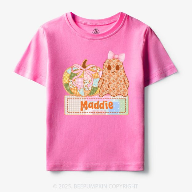 Personalized Pumpkin & Pretty Ghost Toddler&Kid's Tees Beepumpkin