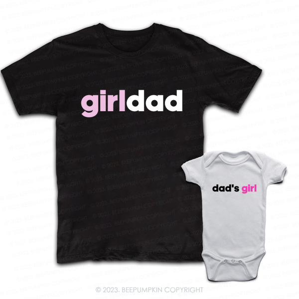 Image of GirlDad BoyDad Matching T-Shirts For Dad&Me