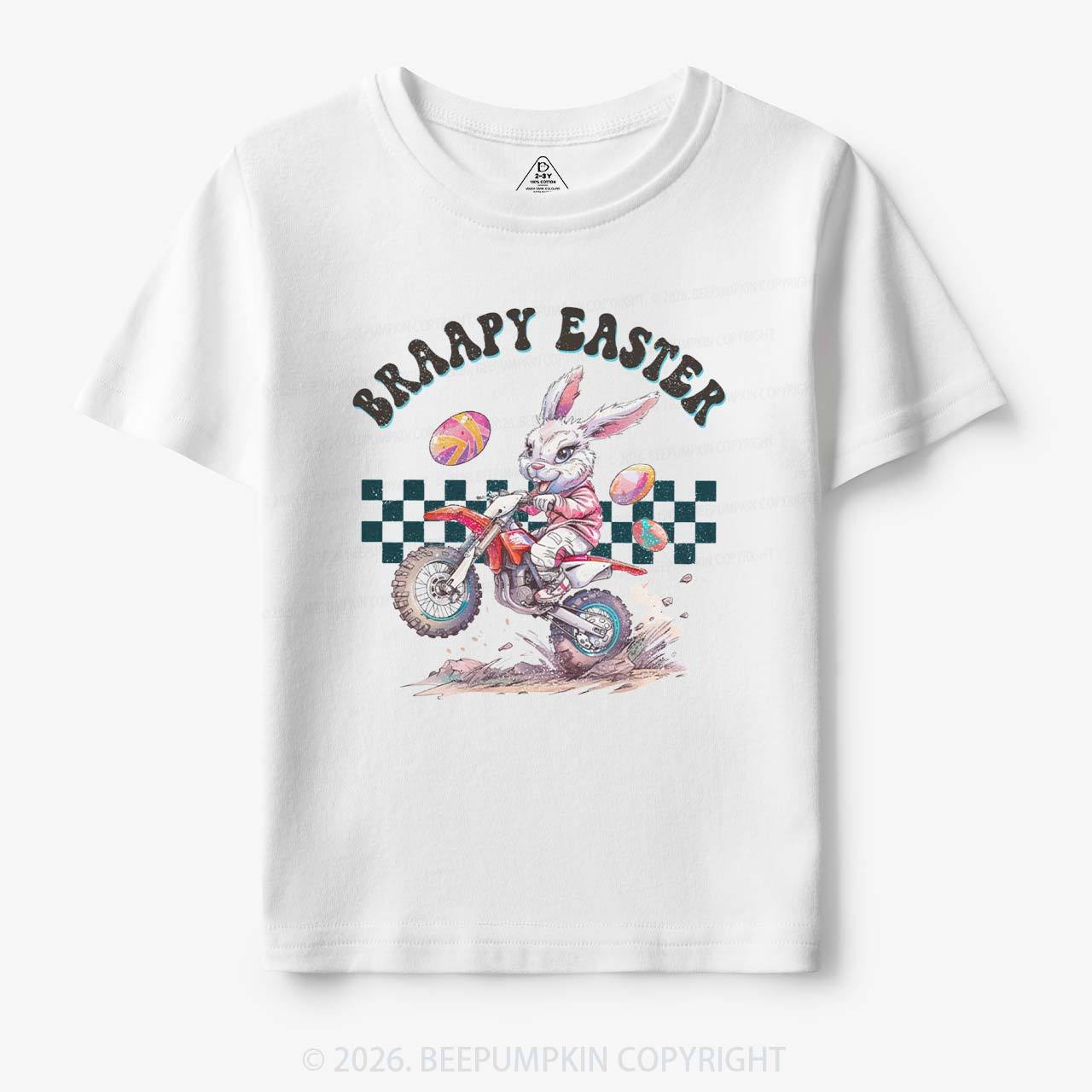 Braapy Easter Dirt Bike Toddler&Kid's Tees