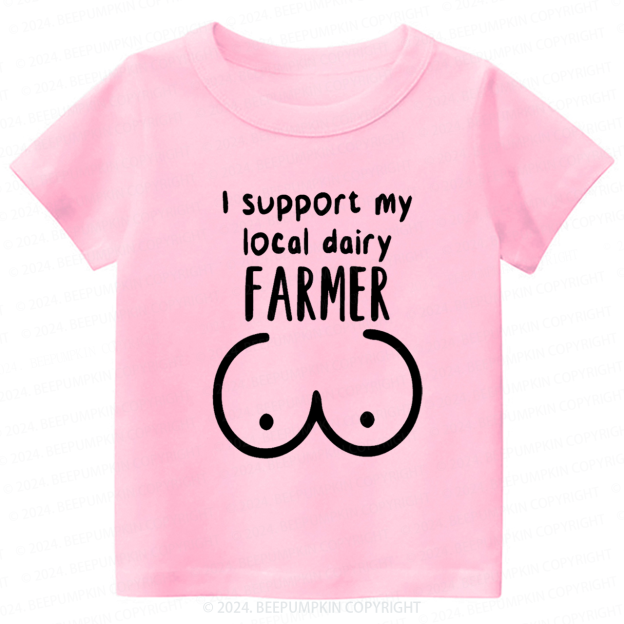 I Support My Local Dairy Toddler&Kids Tees 7