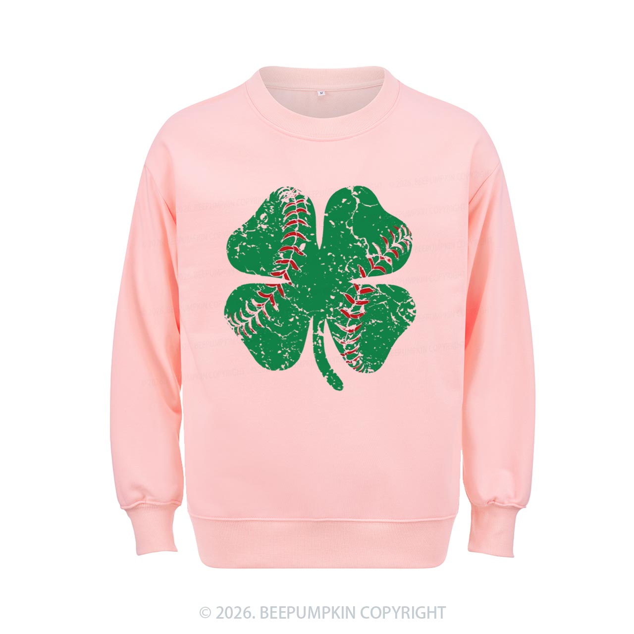Baseball Shamrock St Patrick's Day Aldult Sweatshirt