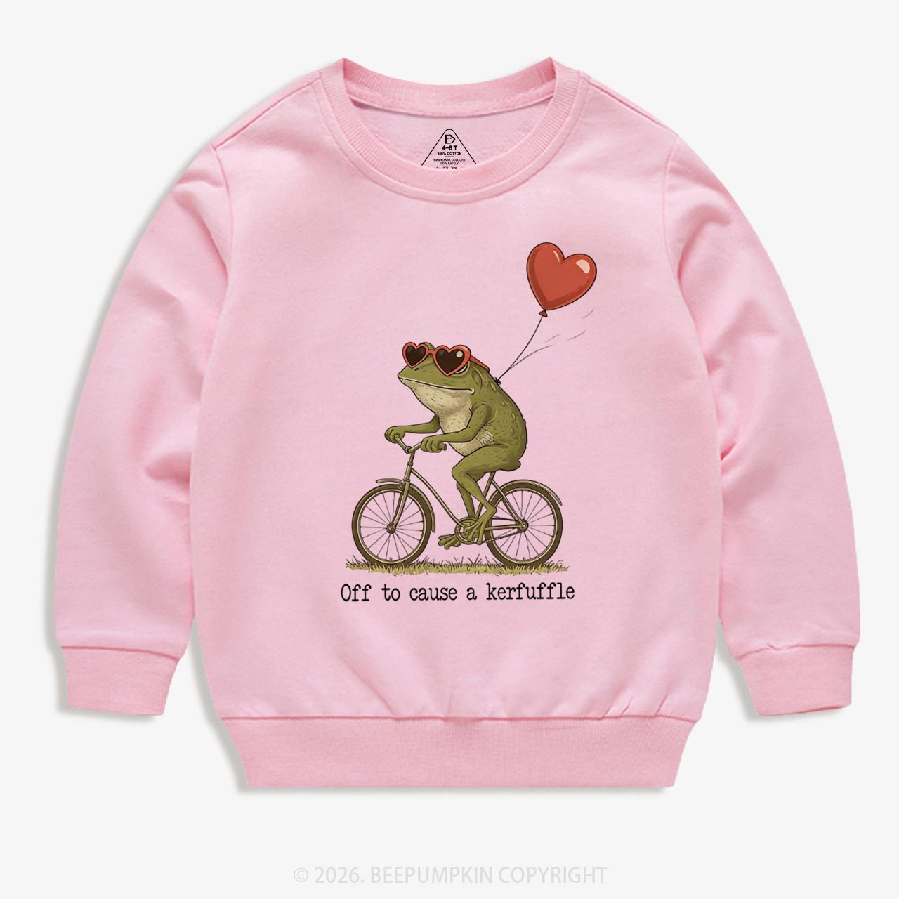 Off to Cause a Kerfuffle Valentine's Day Kid's Sweatshirt