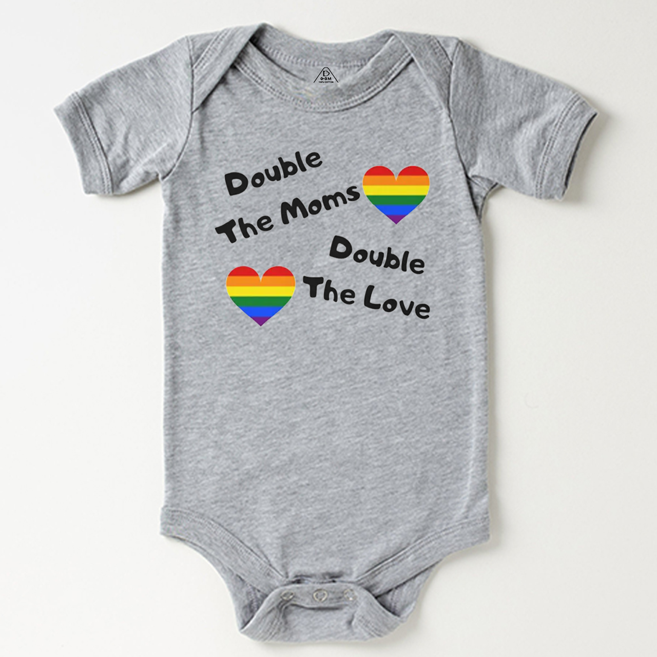 Double The Moms Double The Love LGBTQ Bodysuit Beepumpkin