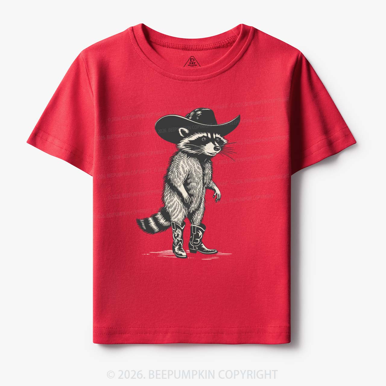 Funny Western Raccoon Cowboy Toddler&Kid's Tees
