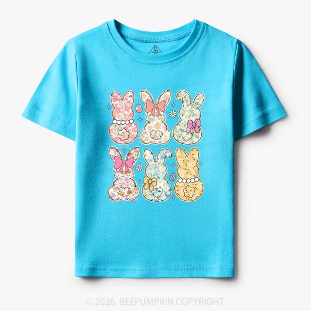 Vintage Spring Floral Bunny Bows Toddler&Kid's Tees