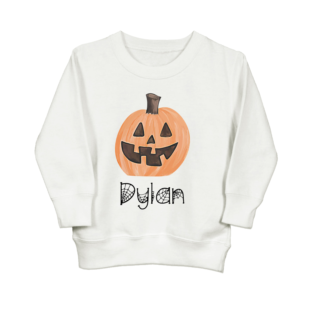 Personalized Halloween Pumpkin Toddler Sweatshirt