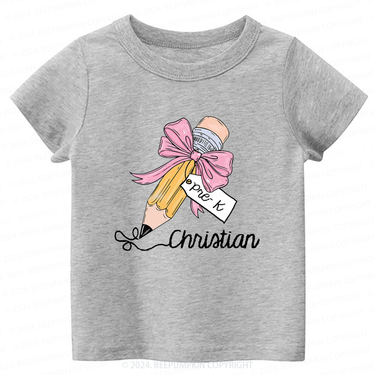 Personalized Pencil Back To School Toddler&Kids Tees 