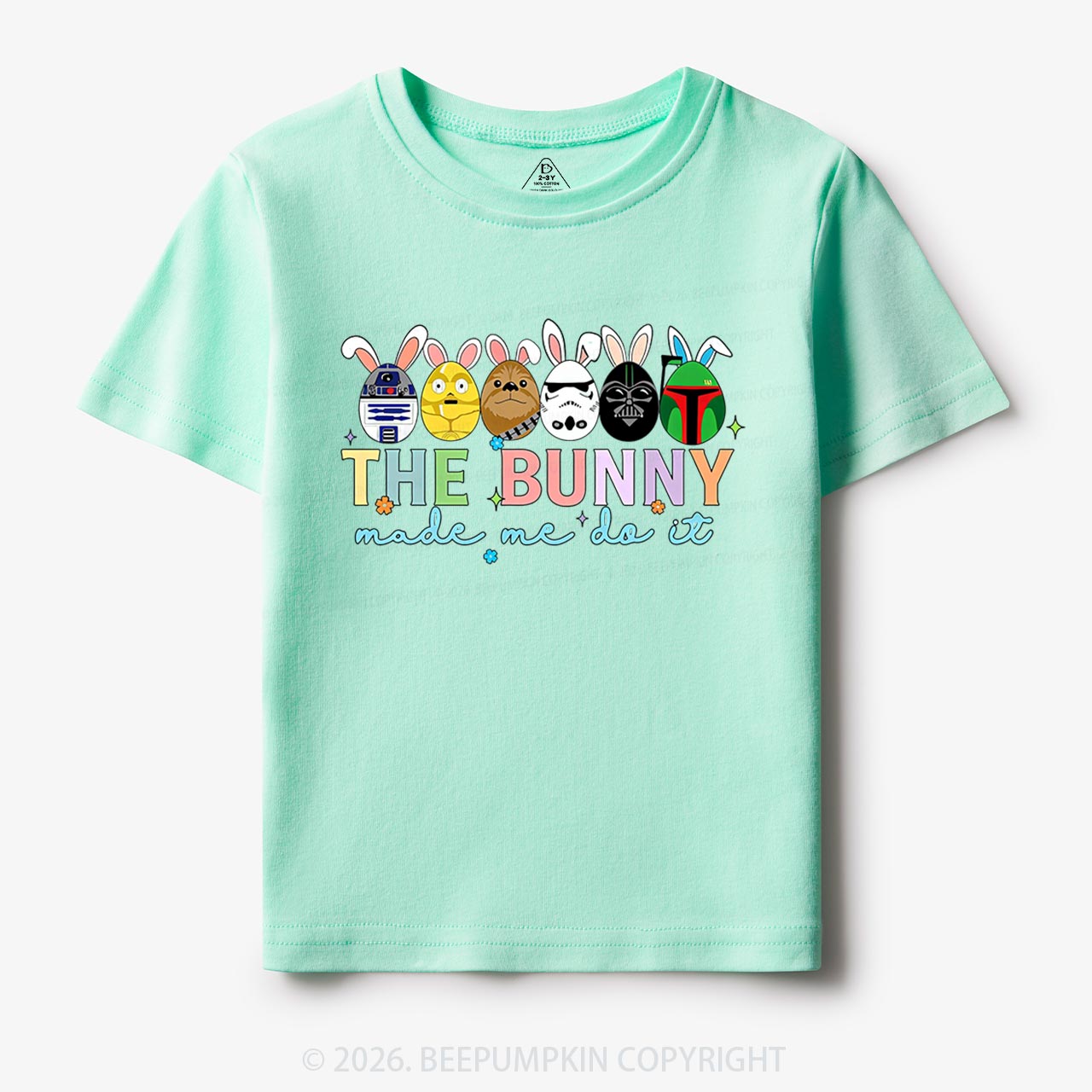 Cute Cartoon Characters Happy Easter Toddler&Kid's Tees Beepumpkin