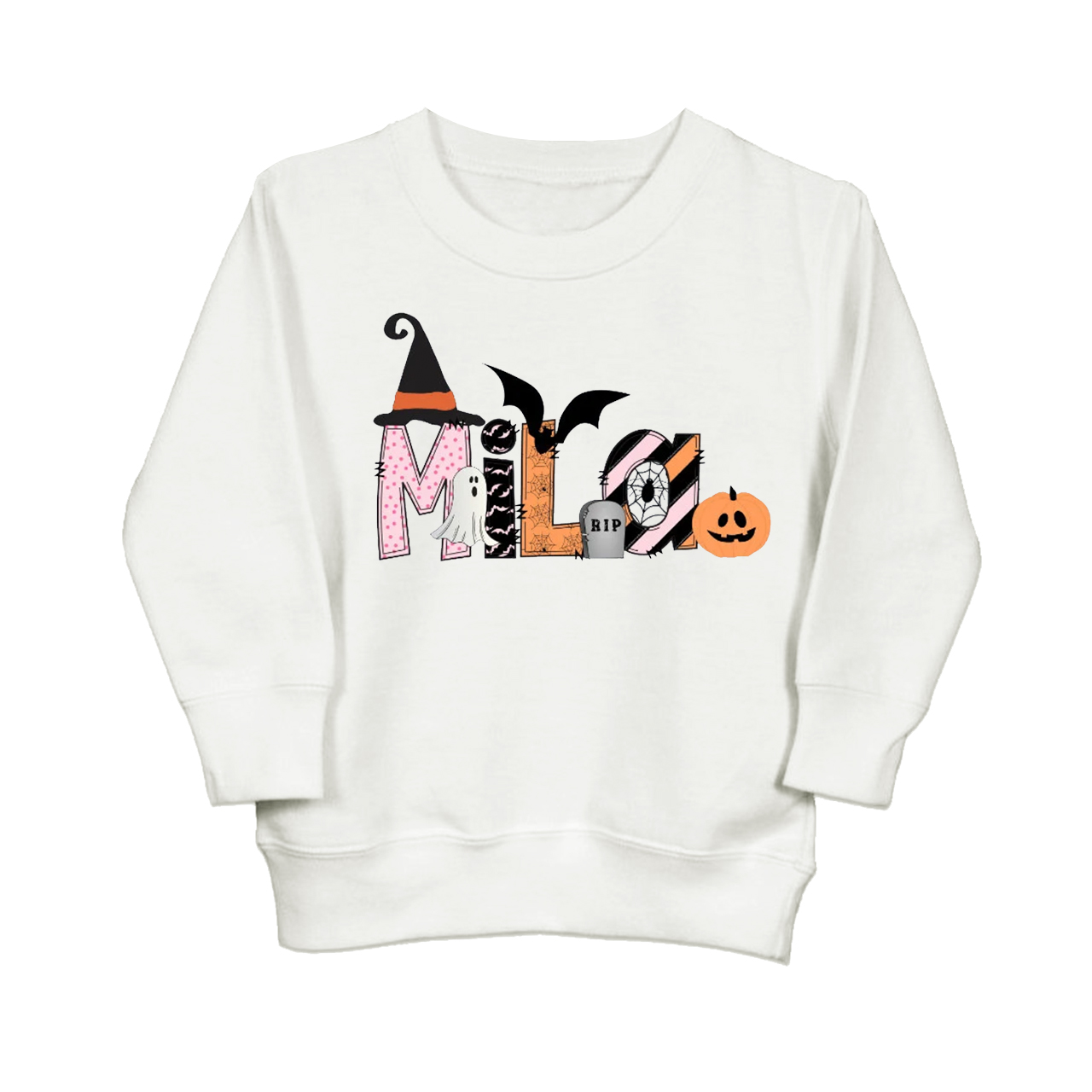 Personalized Halloween Name Kids Sweatshirt