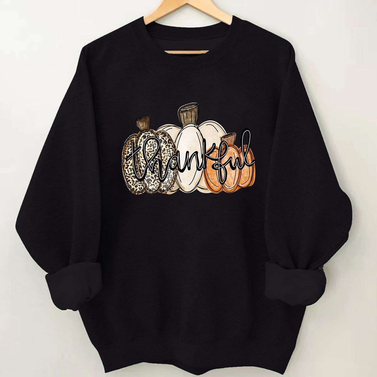 Leopard Pumpkin Fall Sweatshirts For Her