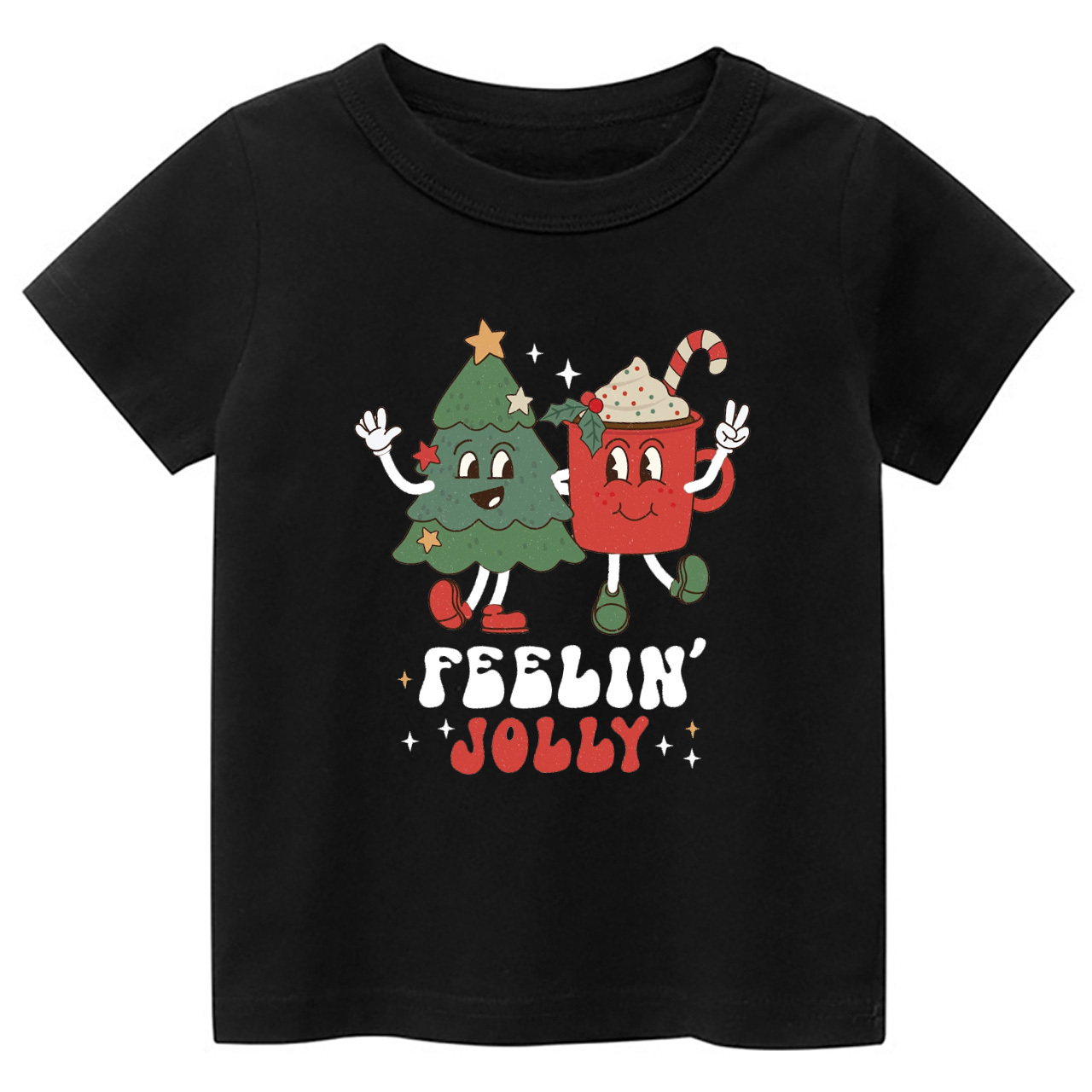 Feelin Jolly Christmas Natural Tees For Kids Beepumpkin