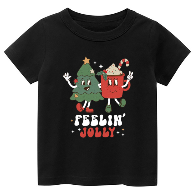 Feelin Jolly Christmas Natural Tees For Kids Beepumpkin