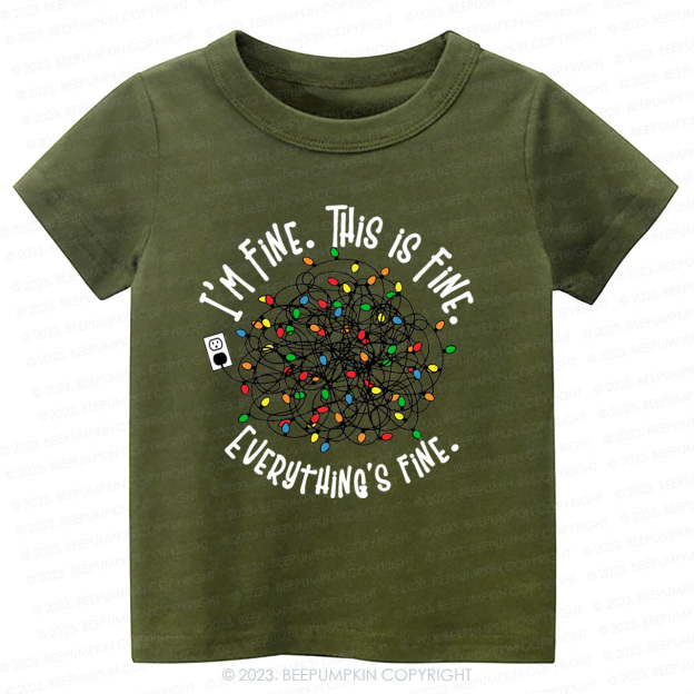 Holiday Christmas Lights Tees For Kids Beepumpkin