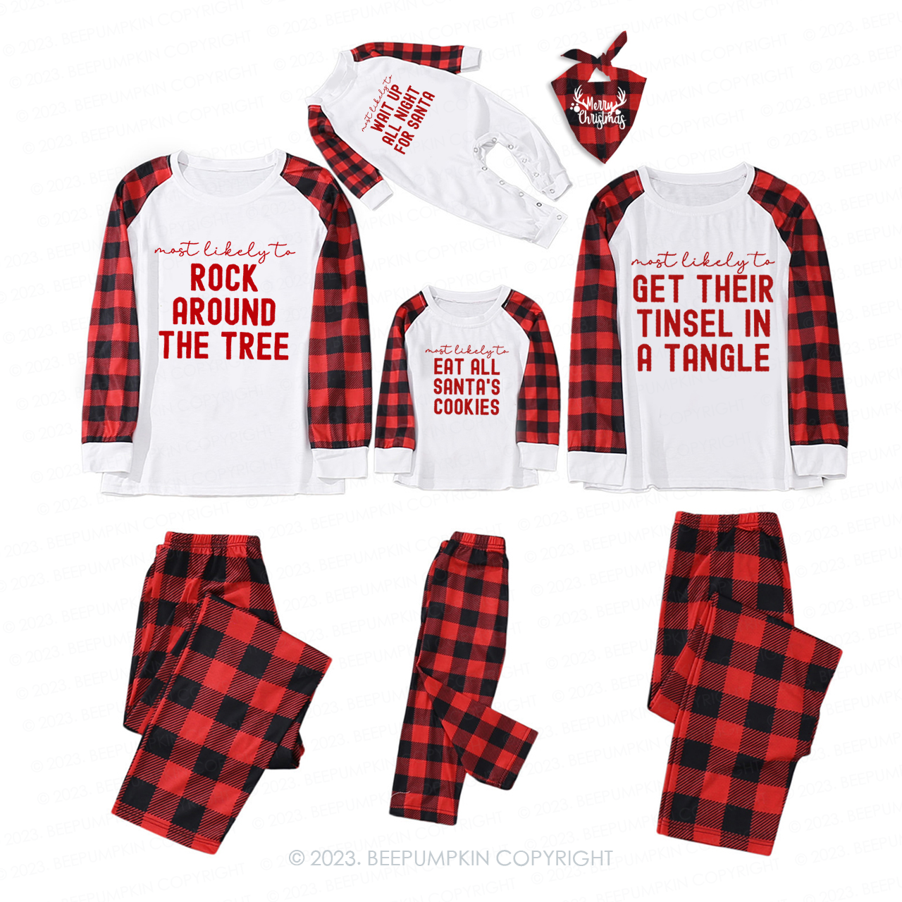 Family Christmas Shirts Most Likely To Funny Party Pajamas Beepumpkin Sale-Beepumpkin™