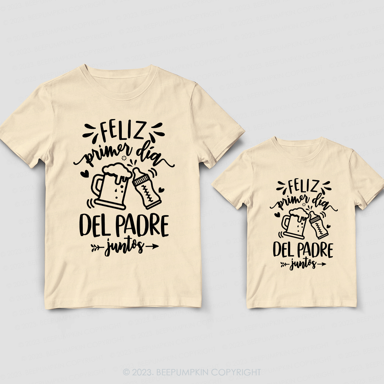 Feliz Primer Dia del Padre Juntos Dad and me Matching Gift Shirt