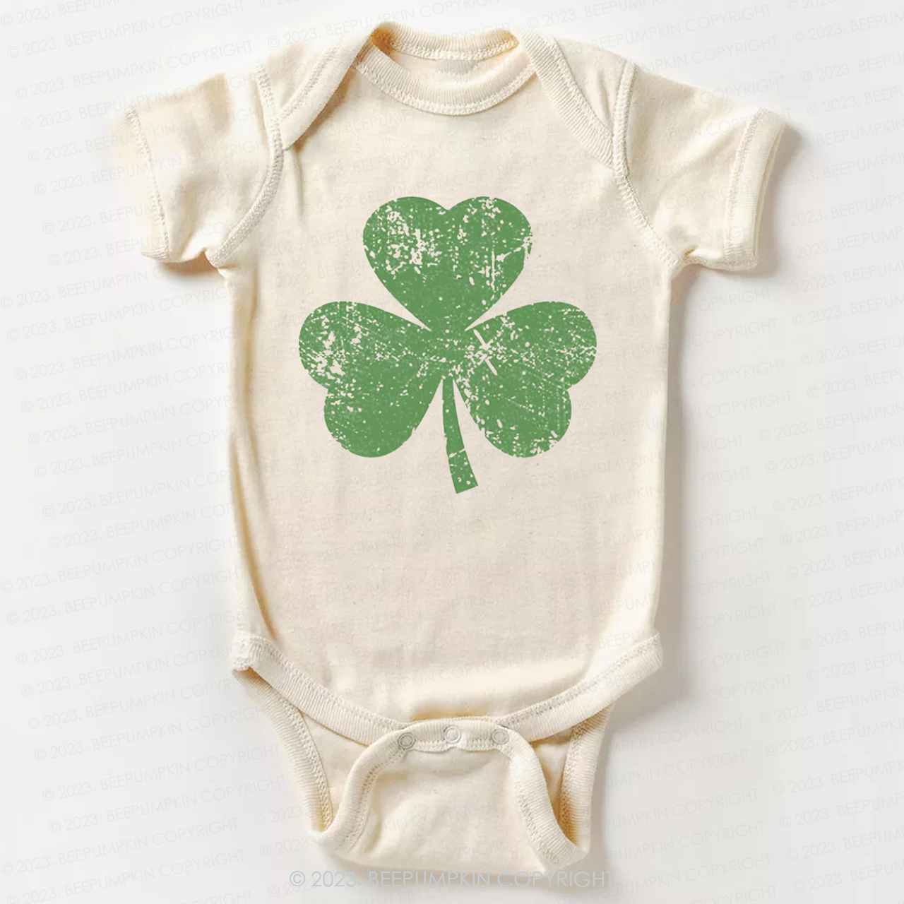 Three Leaves Clover St.Patricks Day Bodysuit For Baby