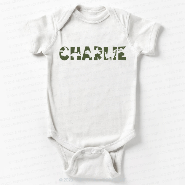 Personalized Dinosaur Name Bodysuit For Baby