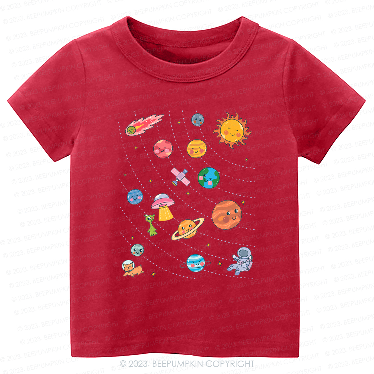 Planets Outerspace Space Theme Kids Shirt