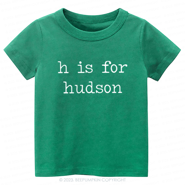 Personalized Vintage Letter Is For Name Toddler Shirt