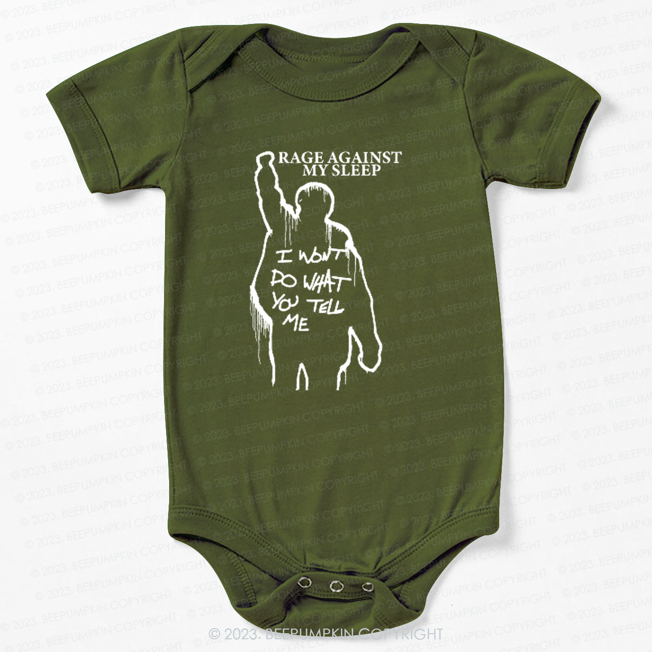 Rage Against My Sleep Bodysuit For Baby 7