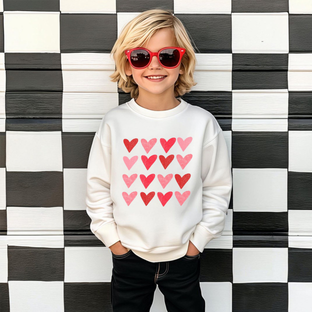 Heart Valentine's Day Kid's Sweatshirt