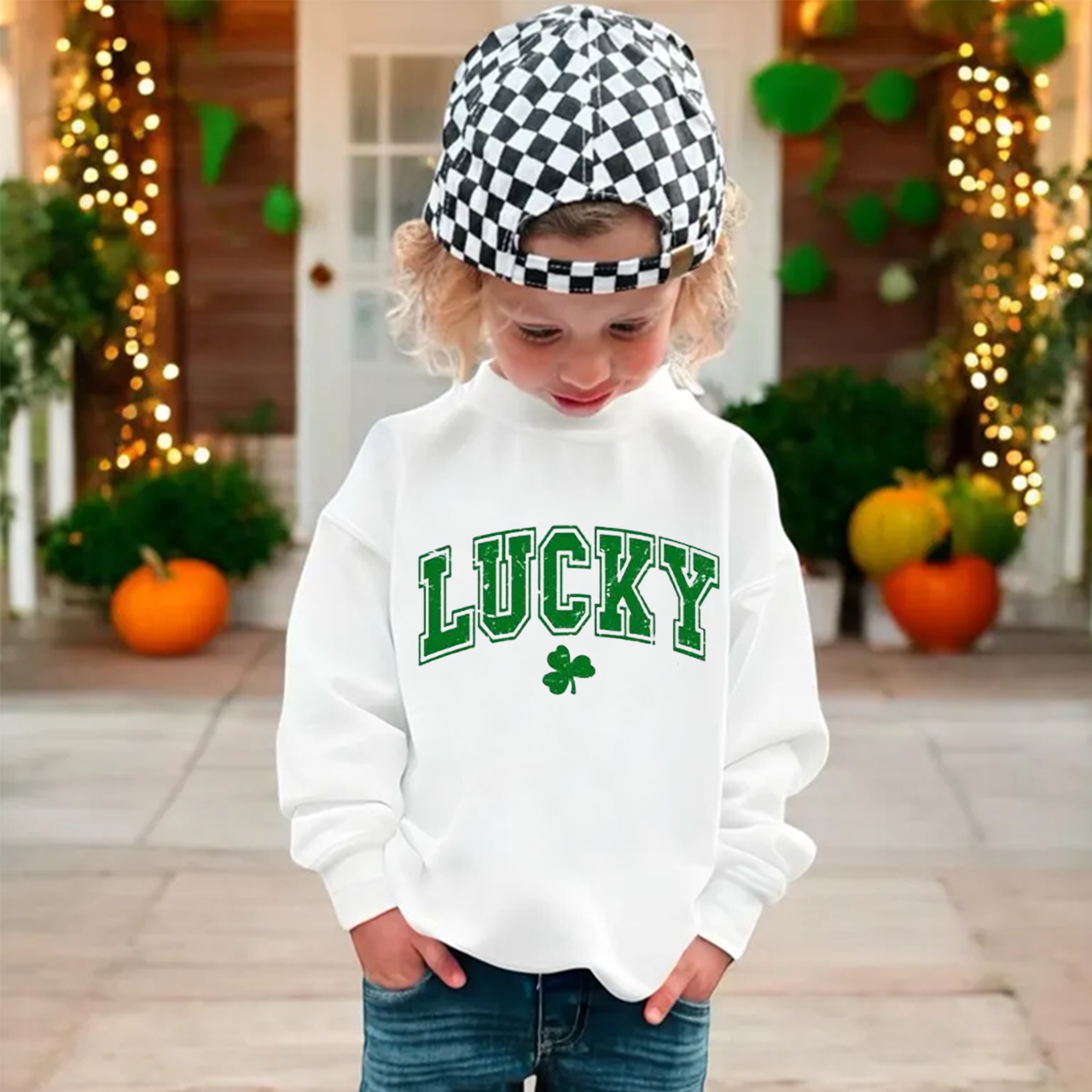 Lucky Shamrock St. Patrick's Day Kid's Sweatshirt