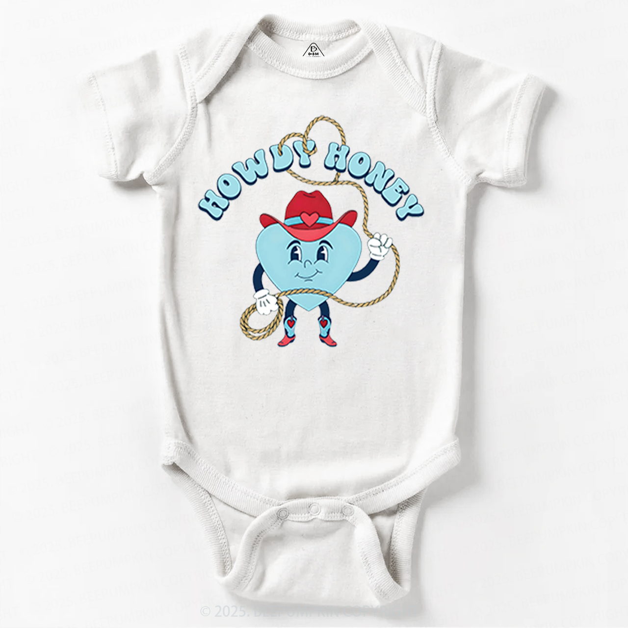 Howdy Honey Valentine's Day Bodysuit Beepumpkin